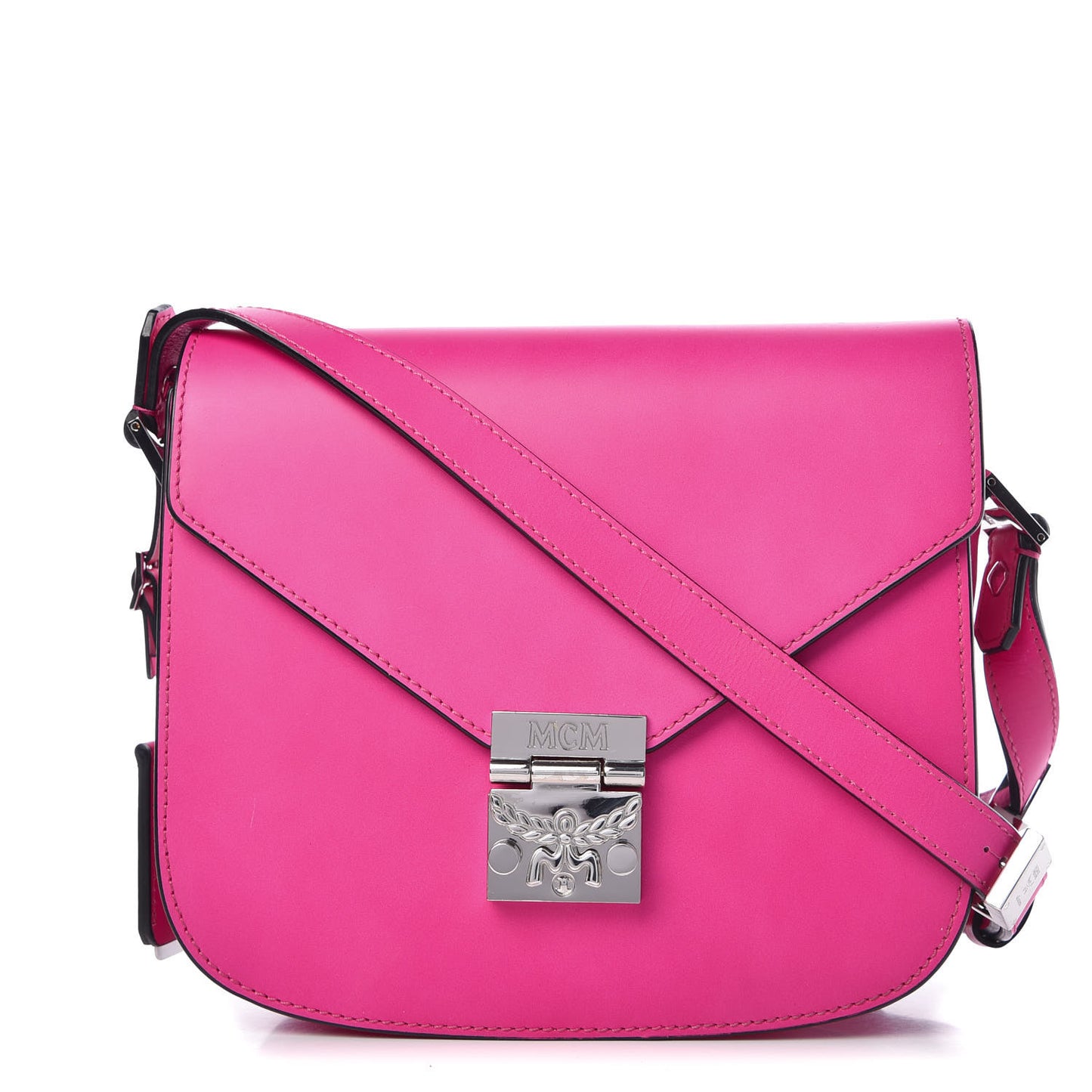 Calfskin Patricia Crossbody Bag Electric Pink