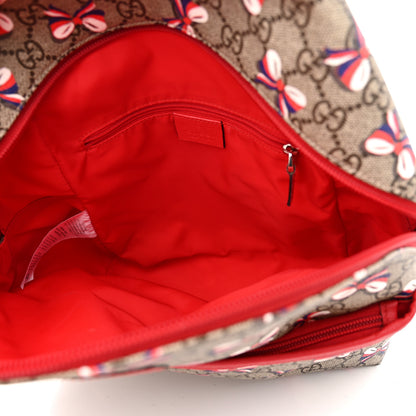 Gucci GG Supreme Monogram Sylvie Bow Print Childrens Backpack Red 5 of 10