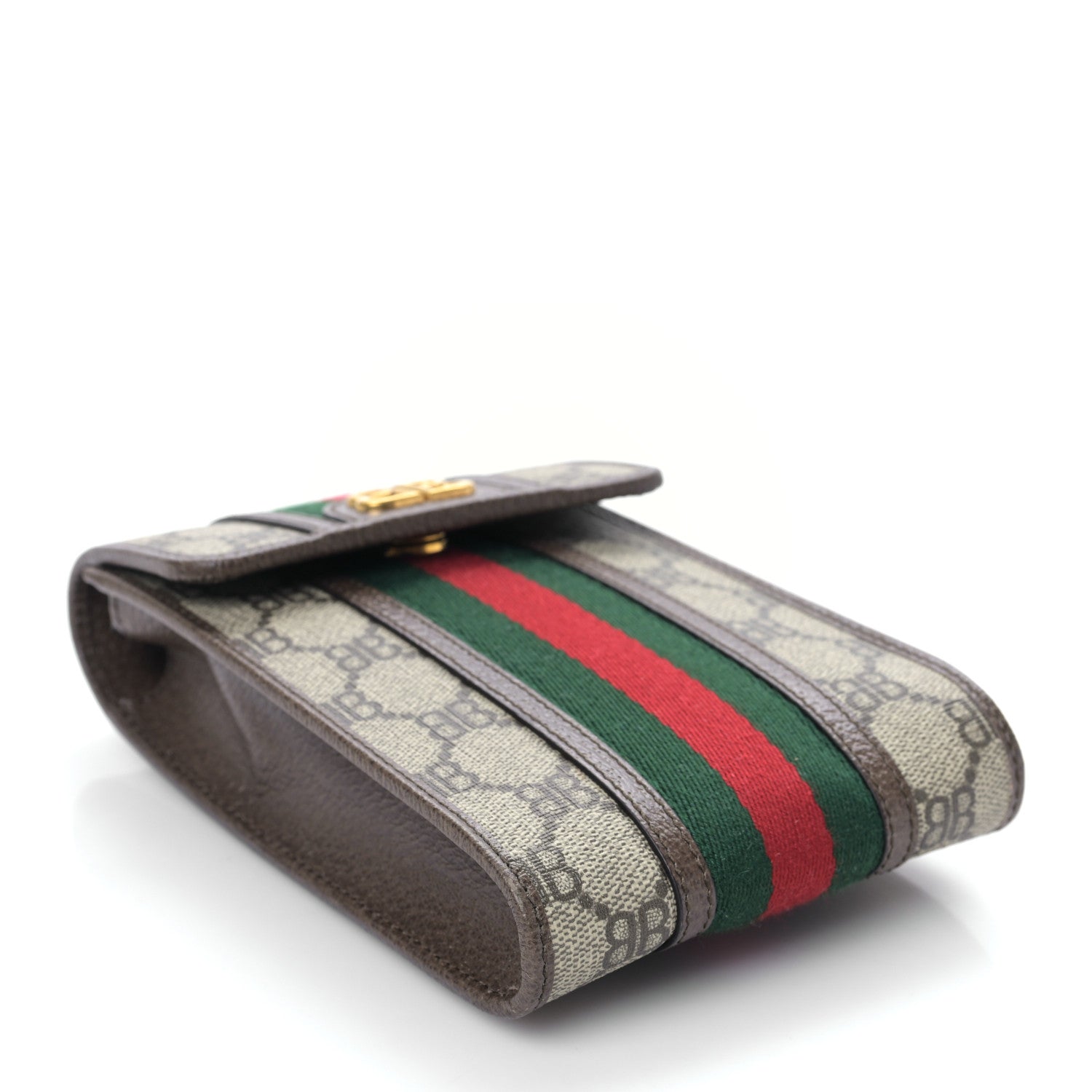 Gucci X BALENCIAGA BB Supreme Monogram Web Ophidia Phone Crossbody Bag Beige New Acero 4 of 8