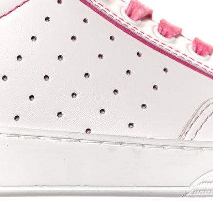 Chanel Calfskin Womens Logo Sneakers 37.5 White Pink 9 of 9