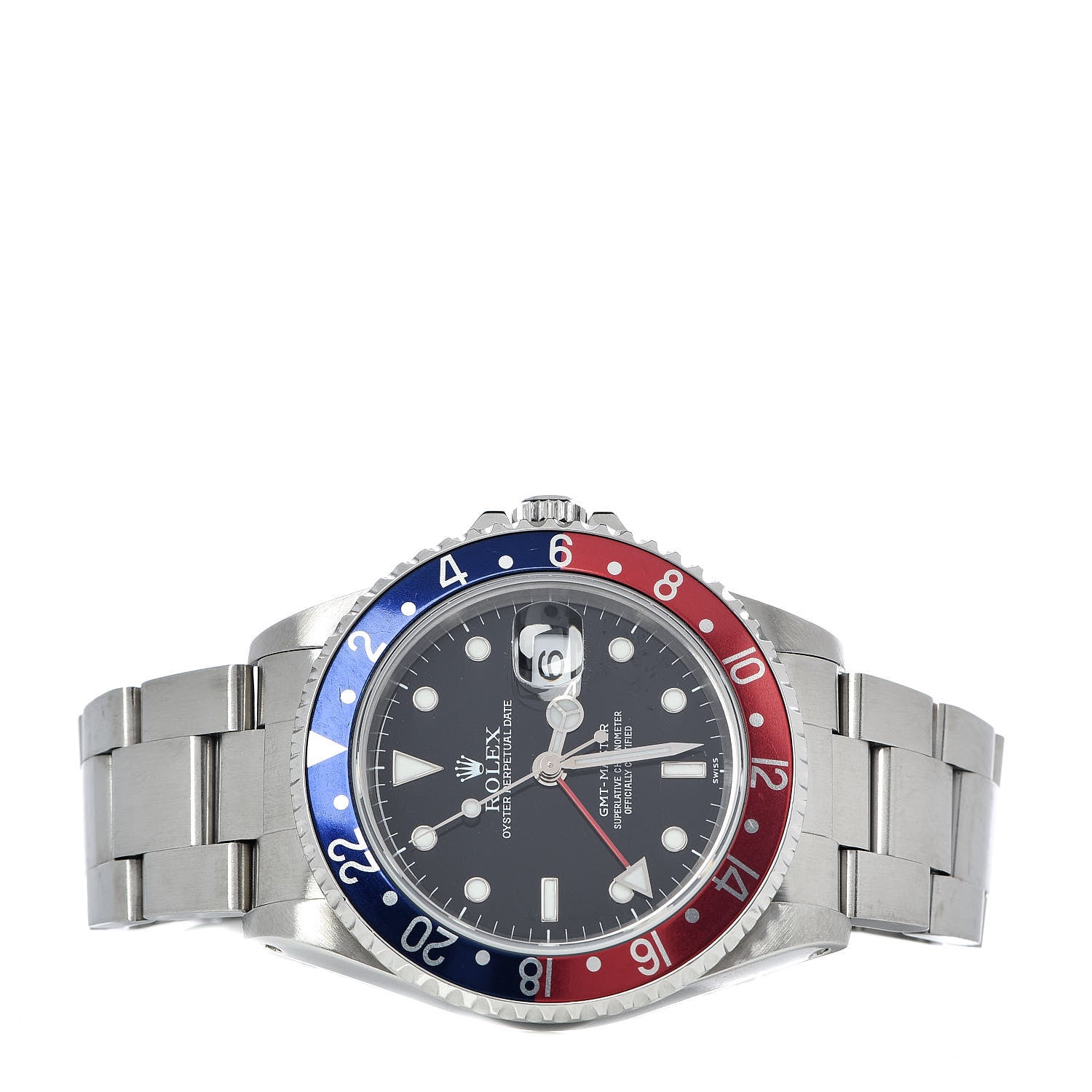 Rolex Stainless Steel 40mm Oyster Perpetual Date GMT Master Ⅱ Pepsi Watch 16710 3 of 7