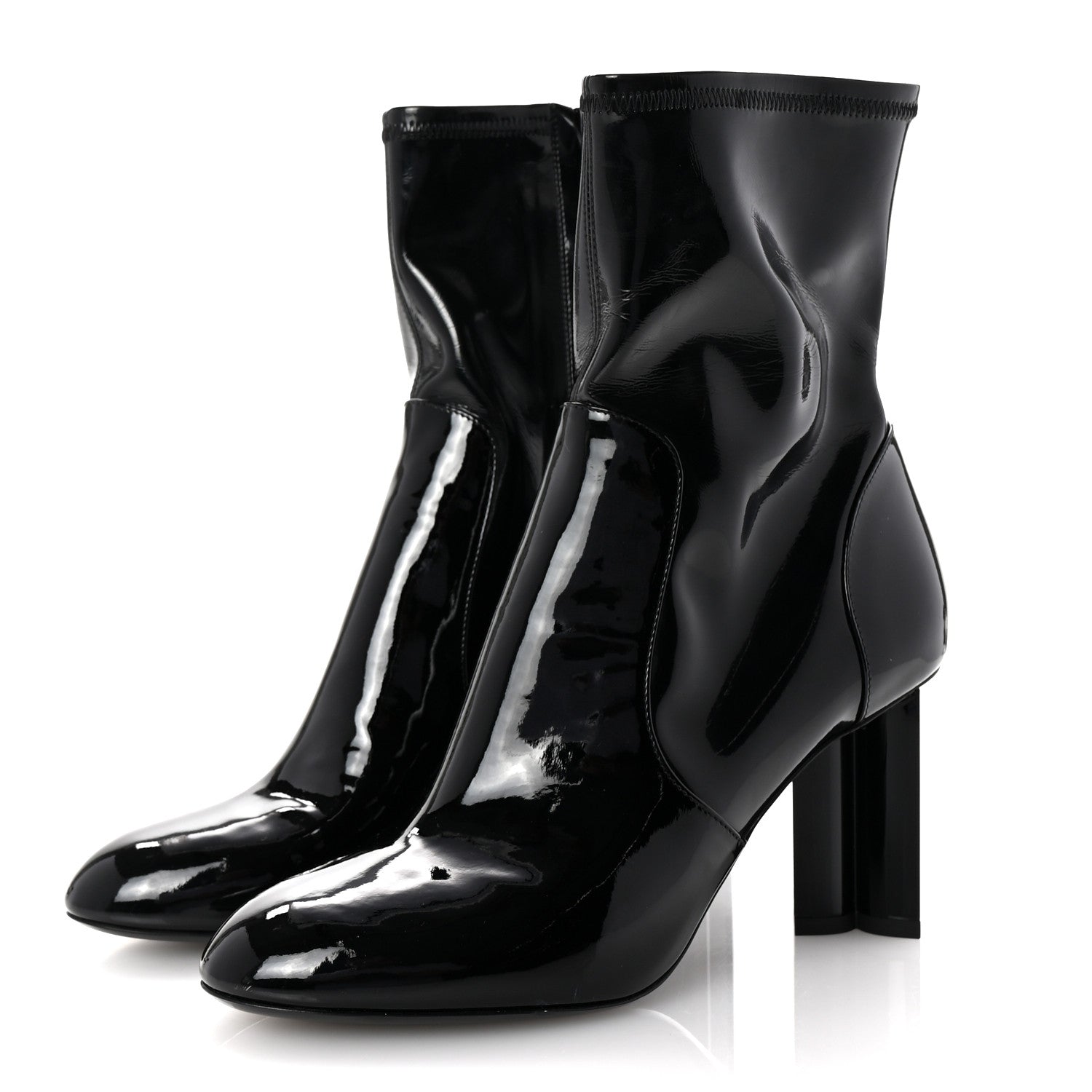 Louis Vuitton Patent Uniformes Silhouette Ankle Boots 39.5 Black 4 of 9