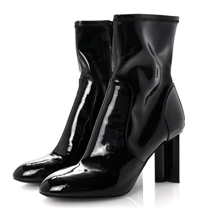 Louis Vuitton Patent Uniformes Silhouette Ankle Boots 39.5 Black 4 of 9
