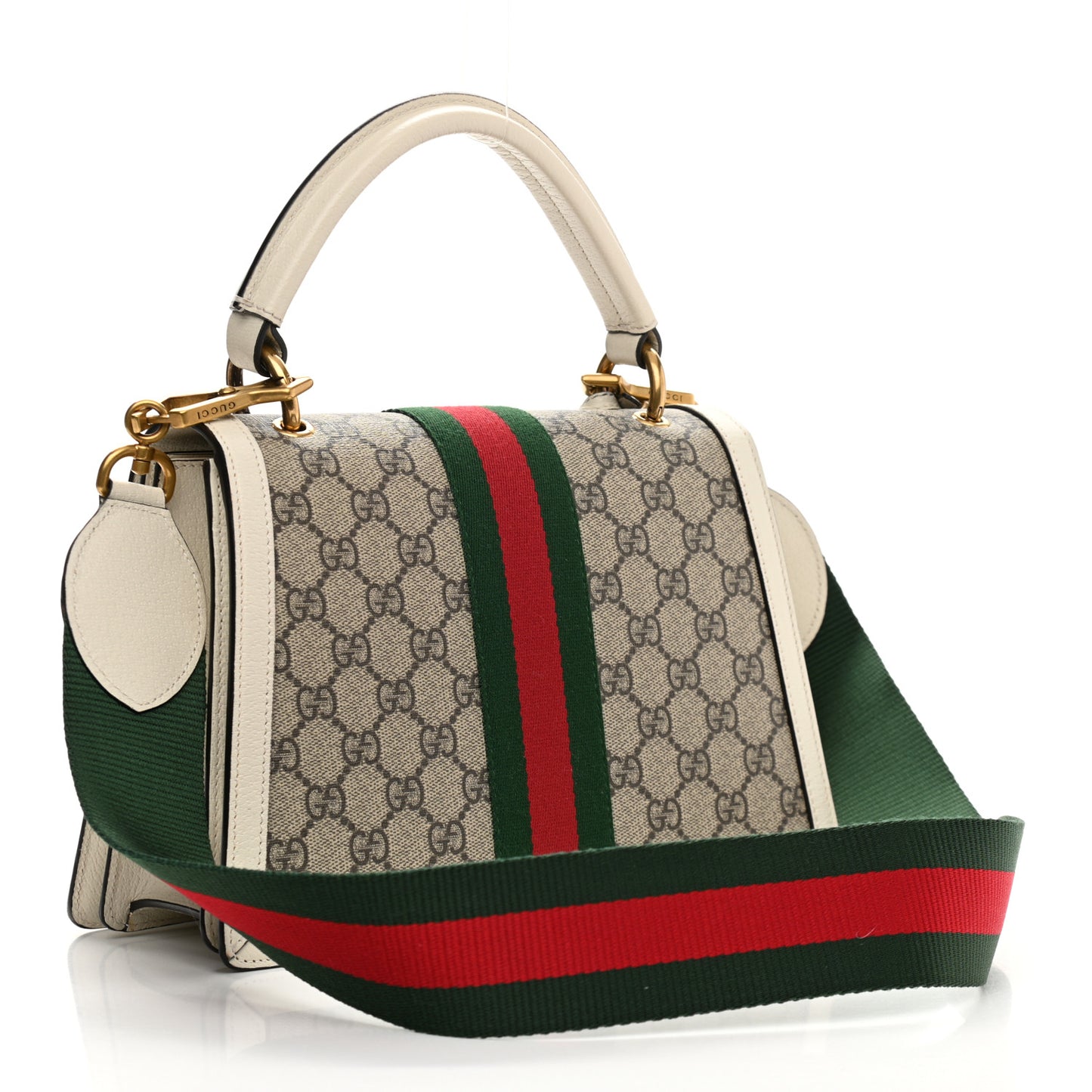 GG Supreme Monogram Small Queen Margaret Top Handle Bag White