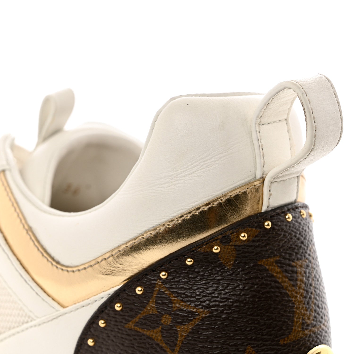 Louis Vuitton Calfskin Monogram Embellished Run Away Sneakers 36 White 11 of 11