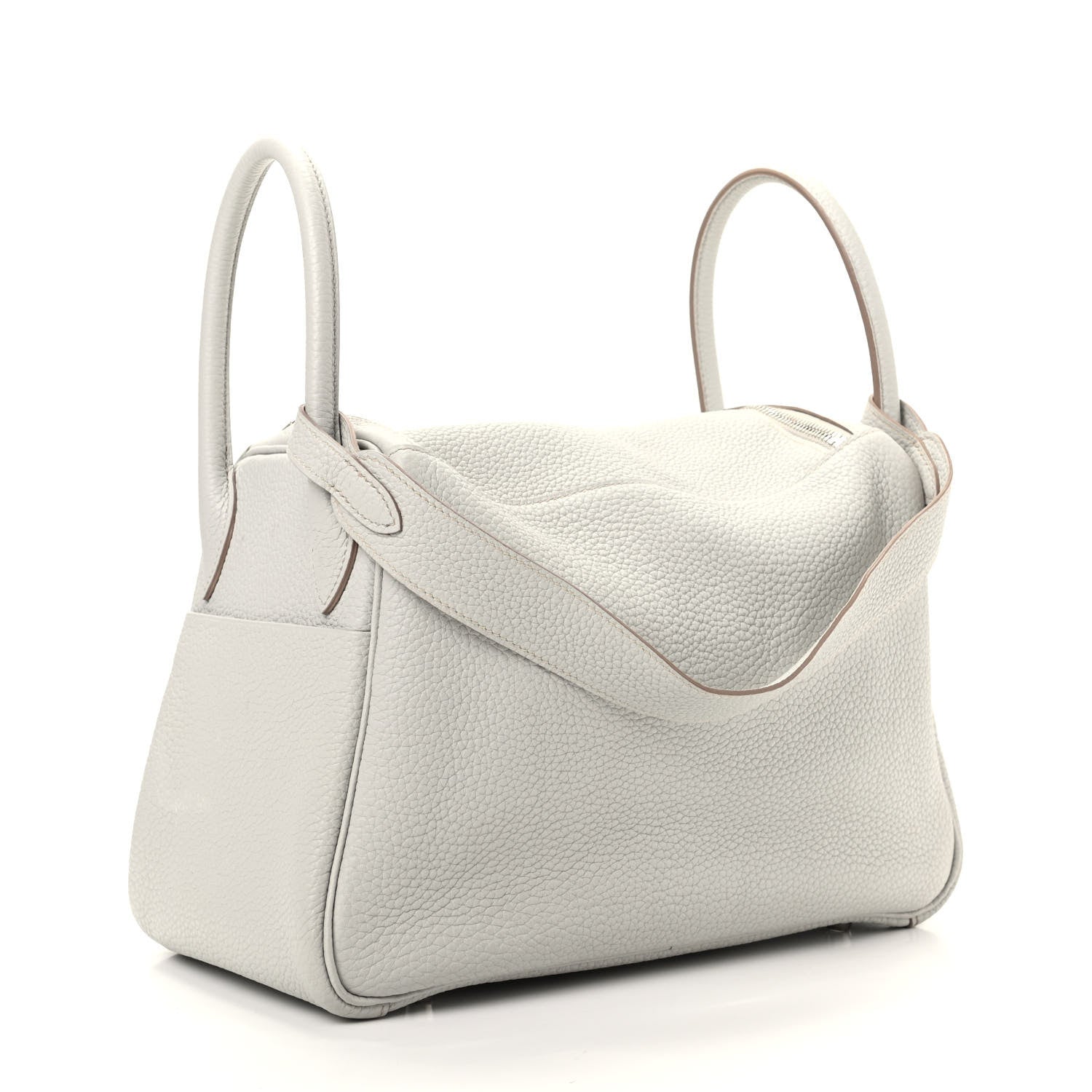 Hermes Taurillon Clemence Lindy 30 Gris Perle 3 of 8