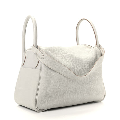 Hermes Taurillon Clemence Lindy 30 Gris Perle 3 of 8