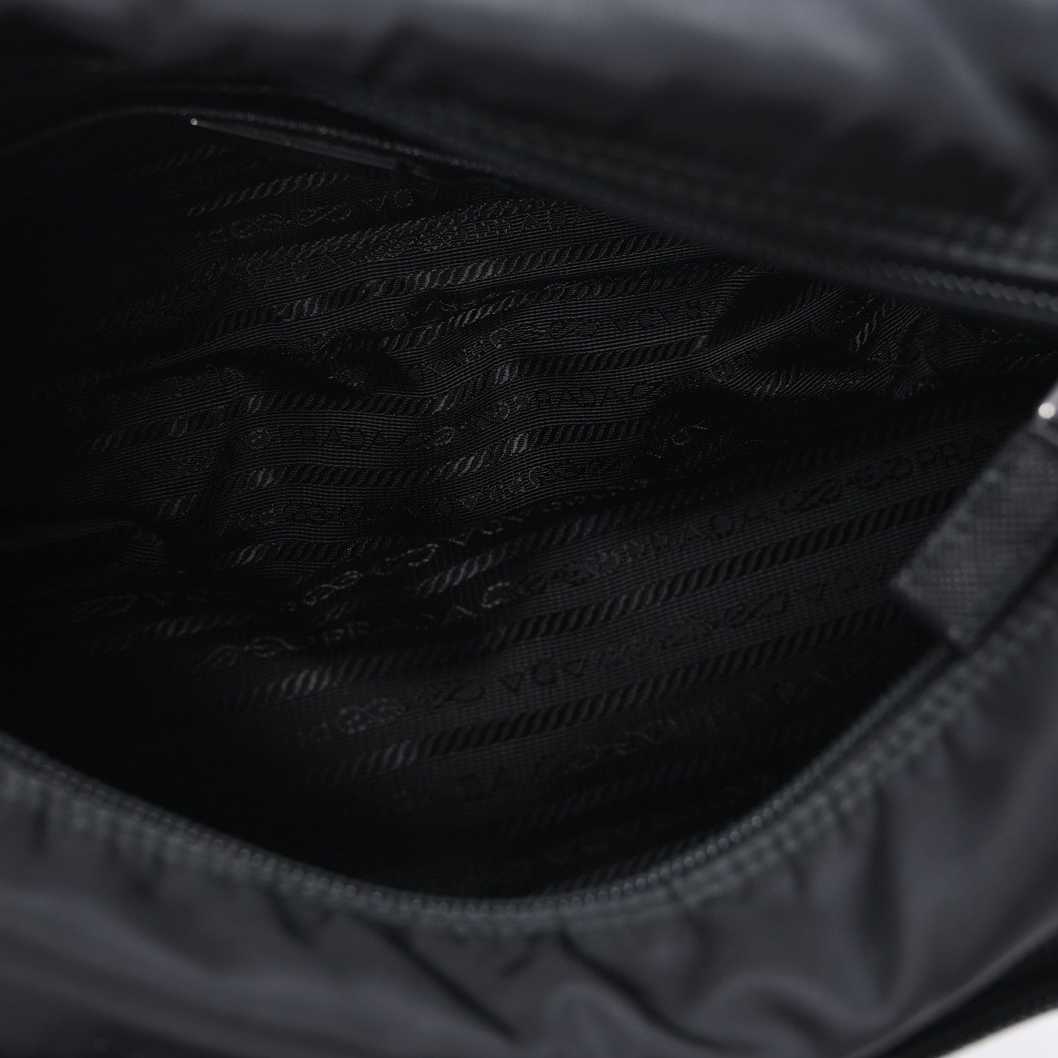 Prada Re-Nylon Vela Saffiano Pocket Double Buckle Messenger Shoulder Bag Black 5 of 11