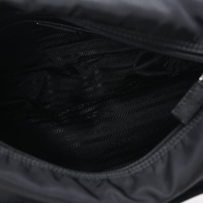 Prada Re-Nylon Vela Saffiano Pocket Double Buckle Messenger Shoulder Bag Black 5 of 11