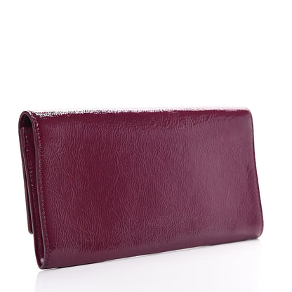 Saint Laurent Textured Patent Calfskin Small Belle De Jour Clutch Purple 2 of 7