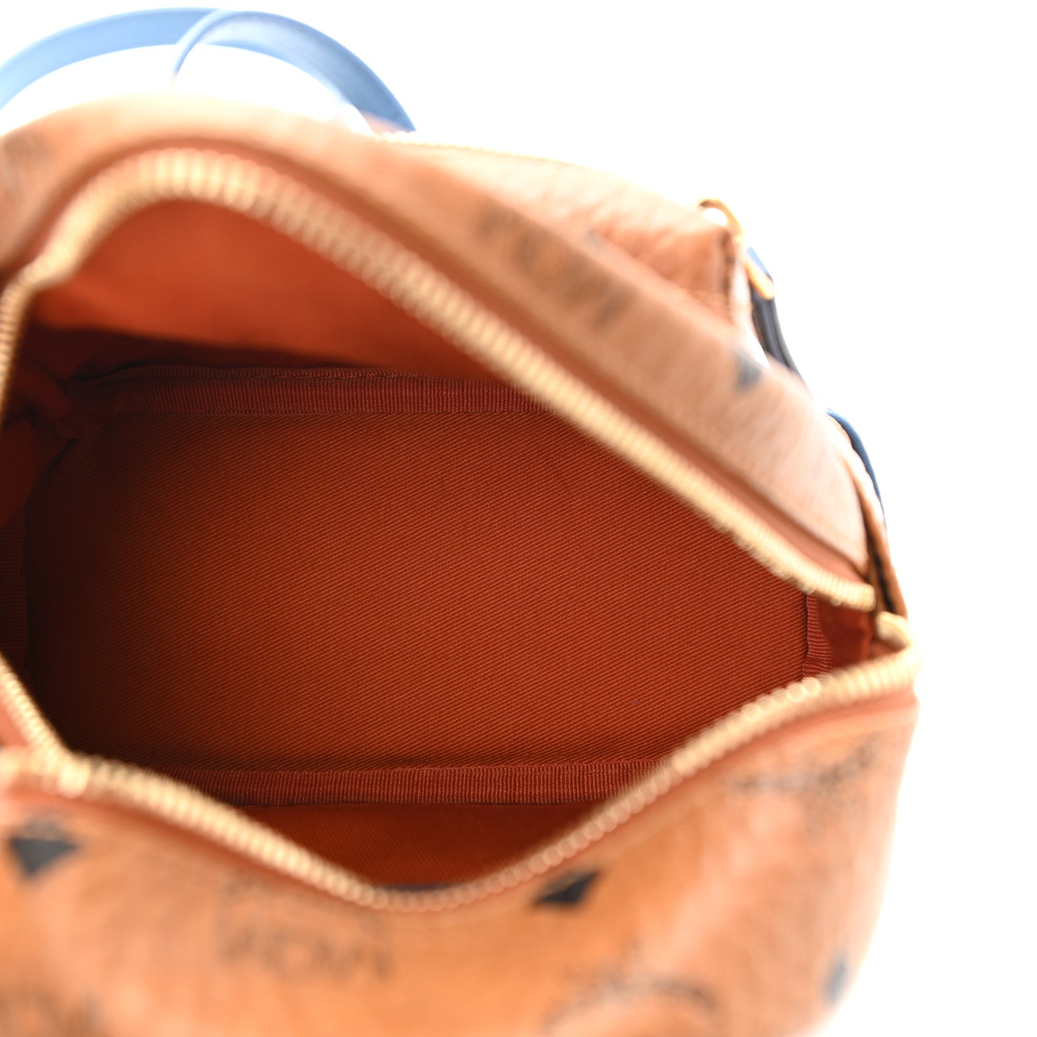 MCM Visetos X-Mini Stark Backpack Cognac Blue 5 of 9