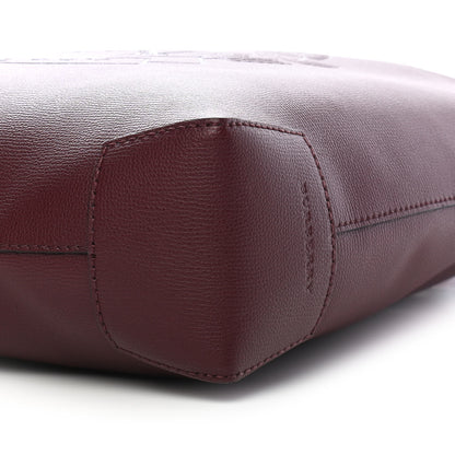 Burberry Calfskin Crest Embossed Large Tote Burgundy 7 of 8