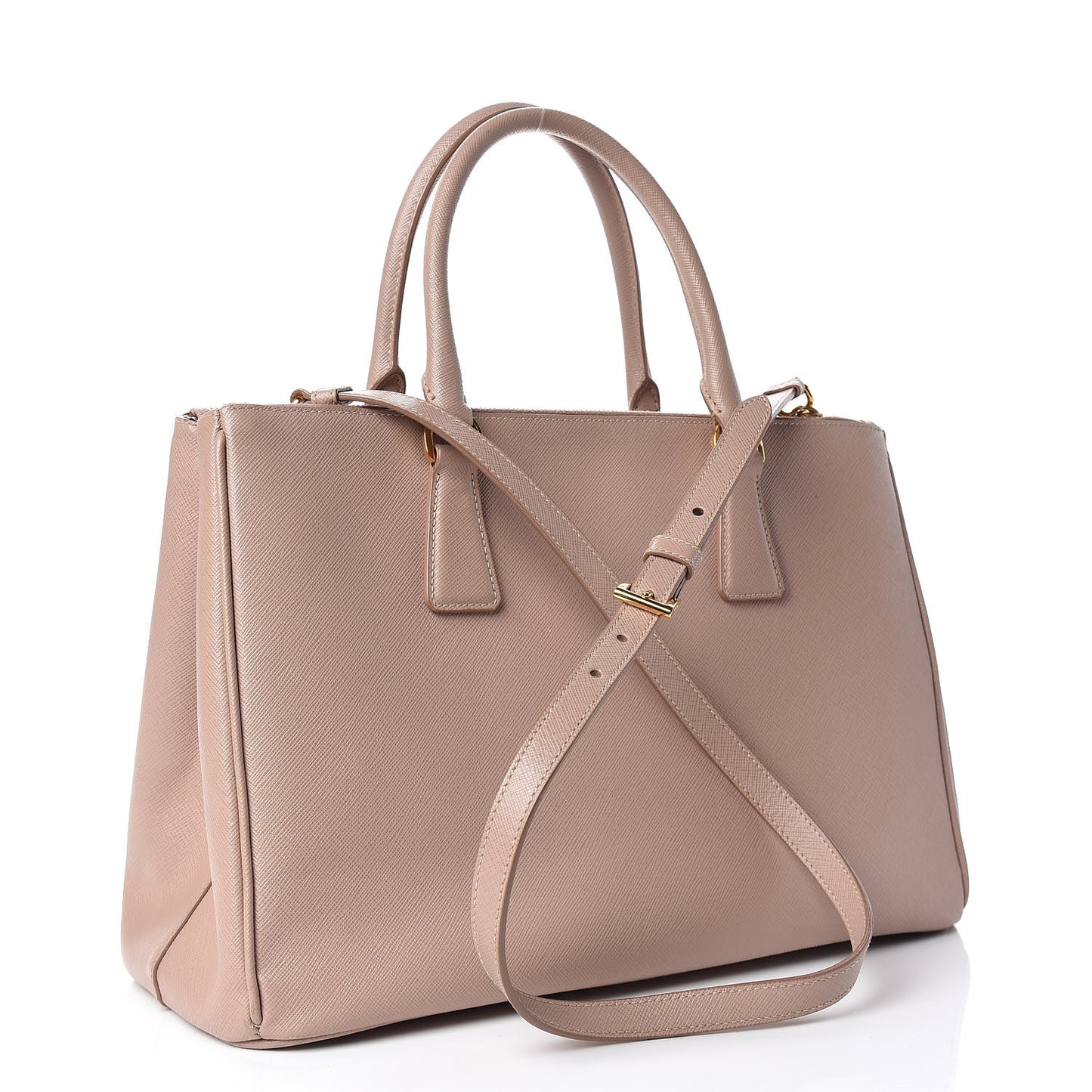 Saffiano Medium Galleria Double Zip Tote Cammeo