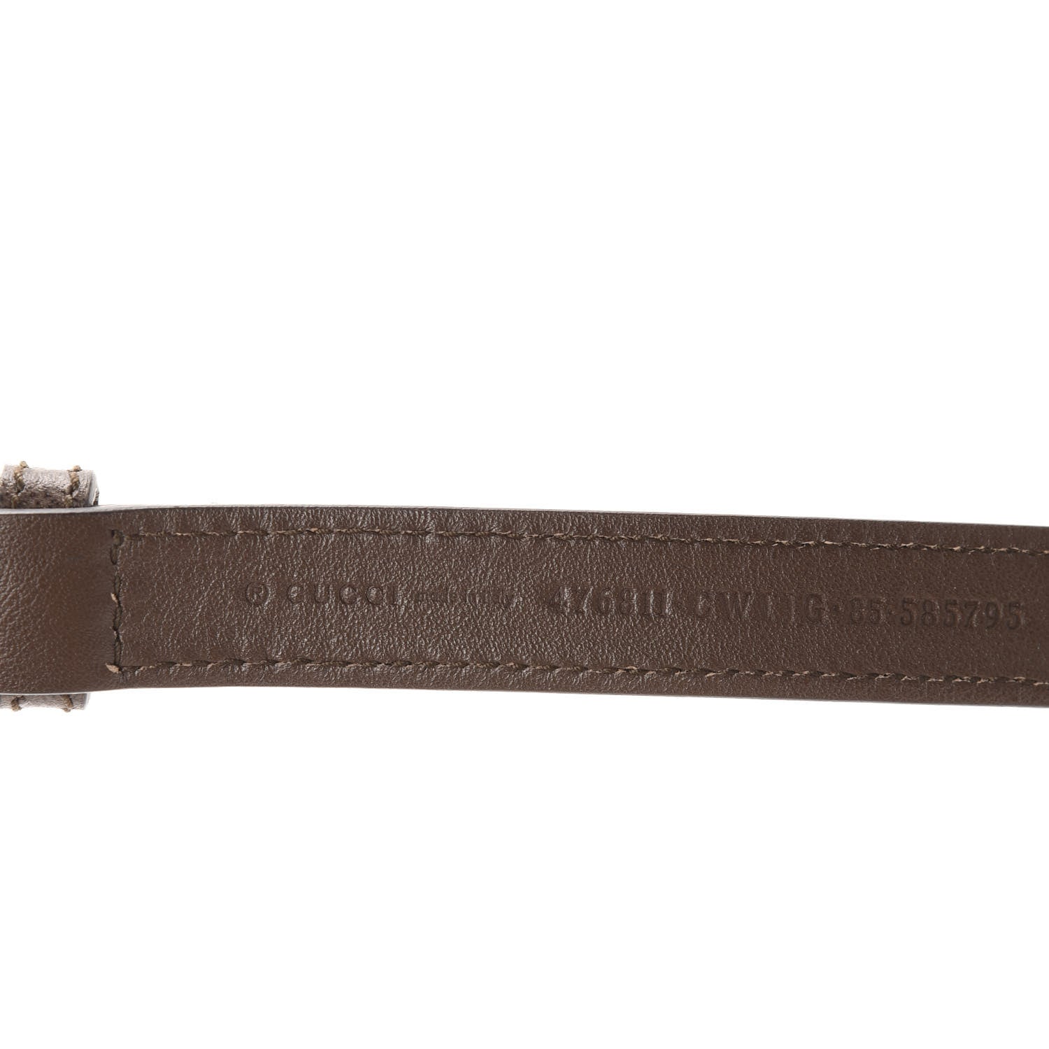 Gucci Calfskin Embroidered Sylvie Belt Bag 85 34 Brown 10 of 11