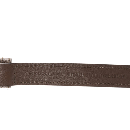 Gucci Calfskin Embroidered Sylvie Belt Bag 85 34 Brown 10 of 11
