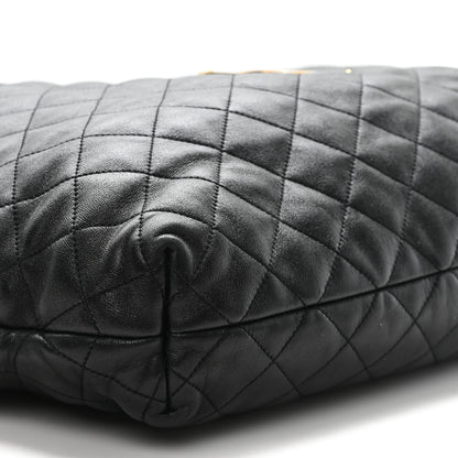 Saint Laurent Lambskin Quilted Maxi Icare Shopping Tote Black 10 of 12