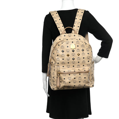 MCM Visetos Medium Sprinkle Stud Stark Backpack Beige 2 of 17