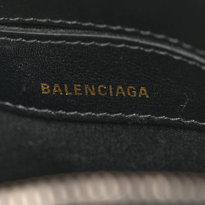 Balenciaga Calfskin Gothic Logo XXS Ville Top Handle Bag Black White 6 of 10