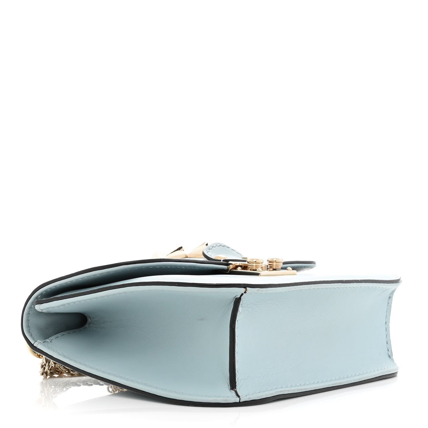 Valentino Garavani Vitello Small Glam Lock Rockstud Flap Sky Sorbet 3 of 11