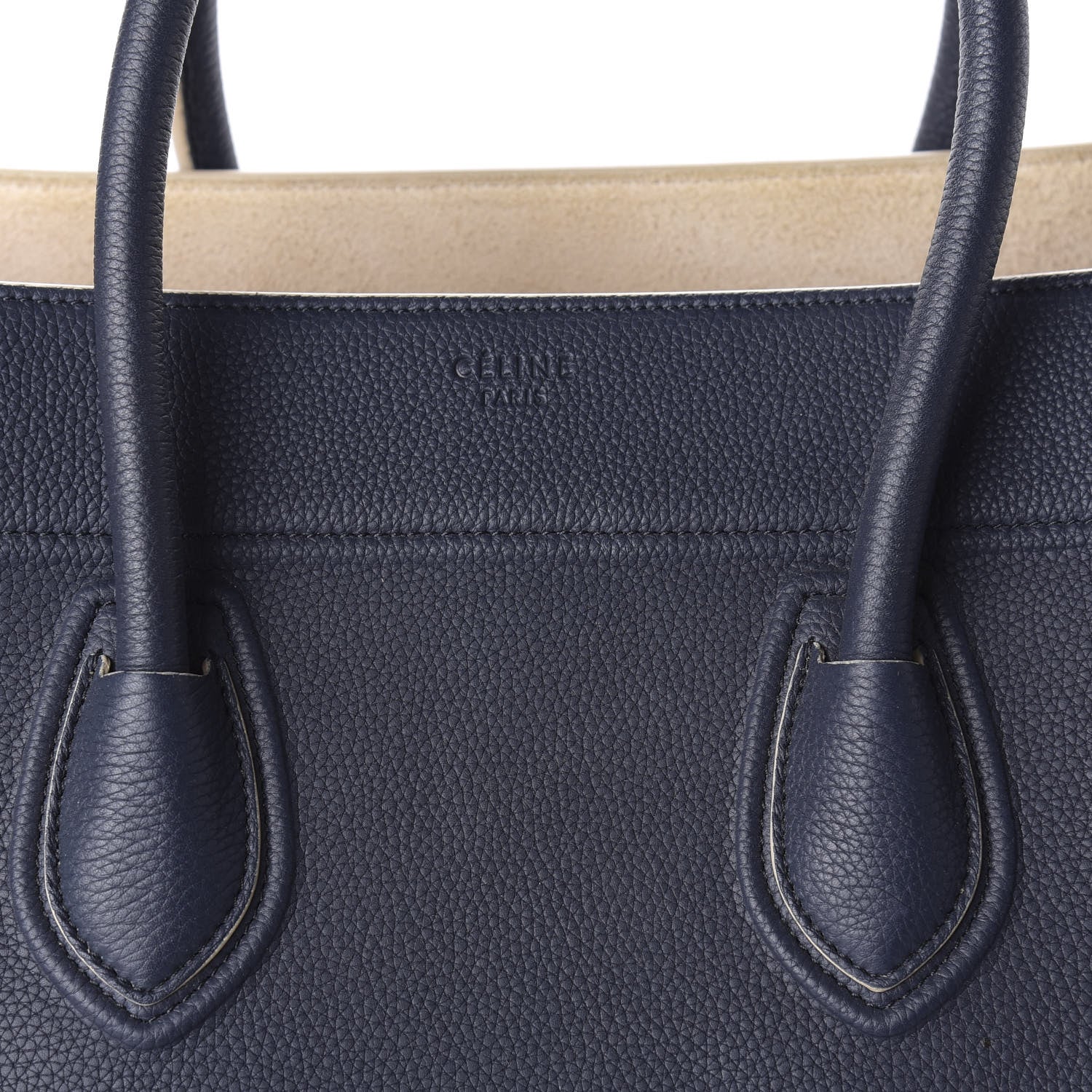 Celine Baby Grained Calfskin Medium Phantom Luggage Navy 9 of 9