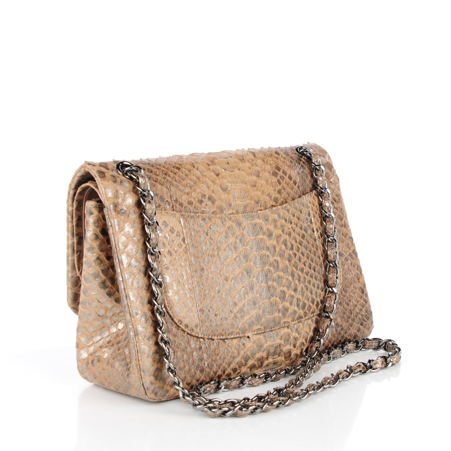 Python Jumbo Double Flap Brown
