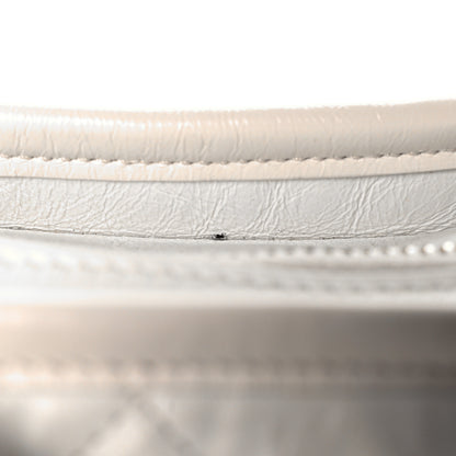 Chanel Aged Calfskin Quilted Small Gabrielle Hobo White 10 of 10