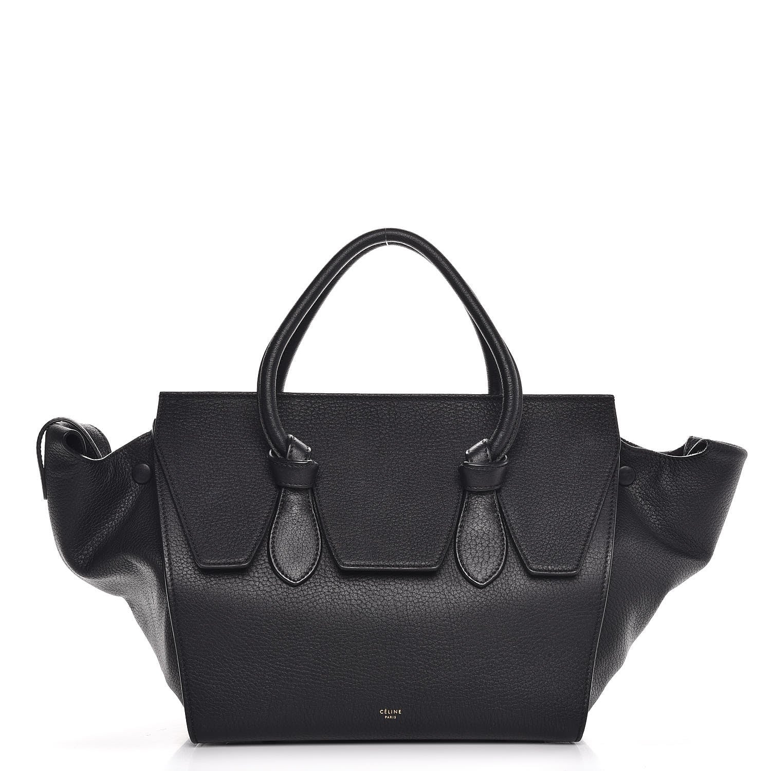 Celine Crisped Calfskin Mini Tie Knot Tote Black 1 of 9