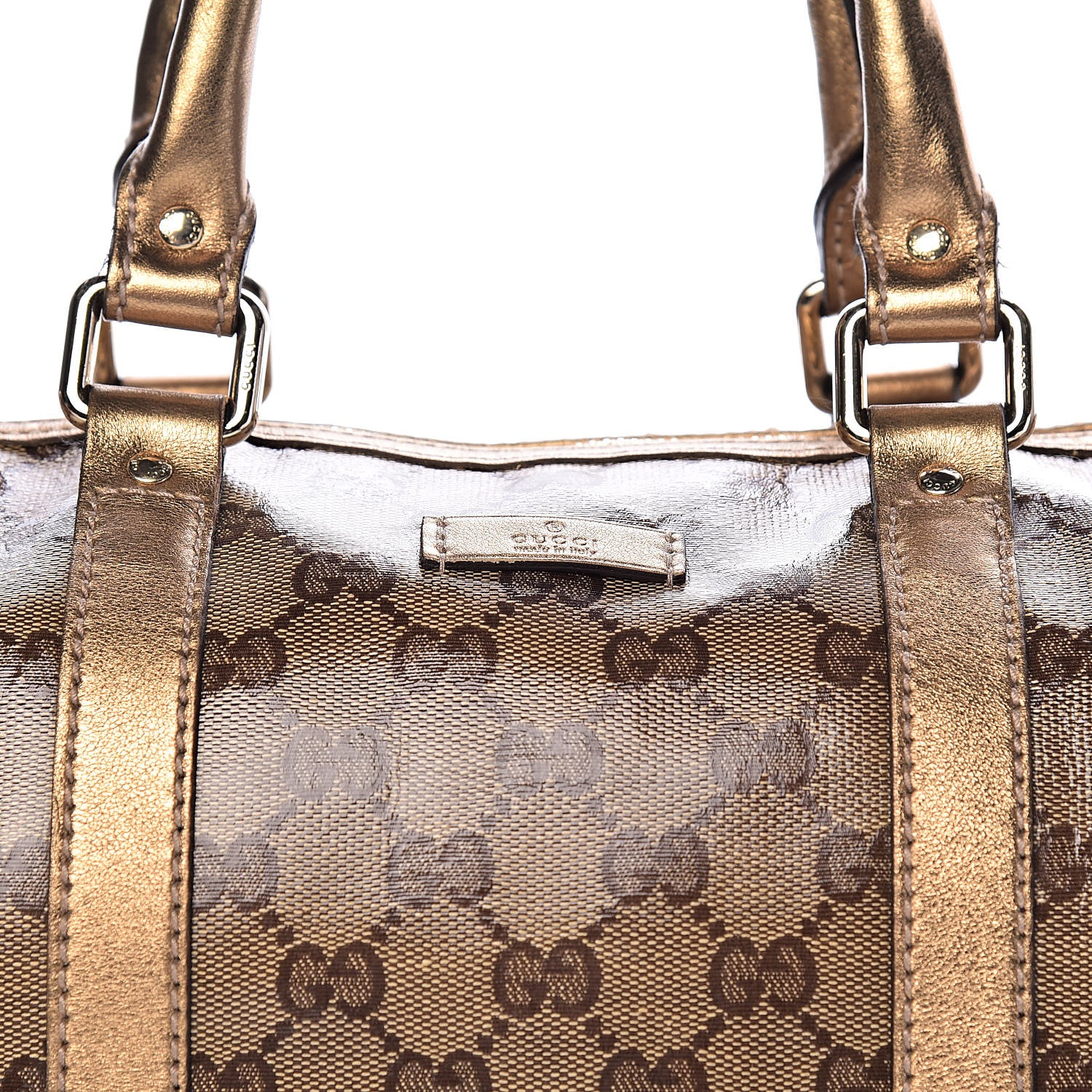 Gucci Crystal Monogram Medium Joy Boston Gold 15 of 15
