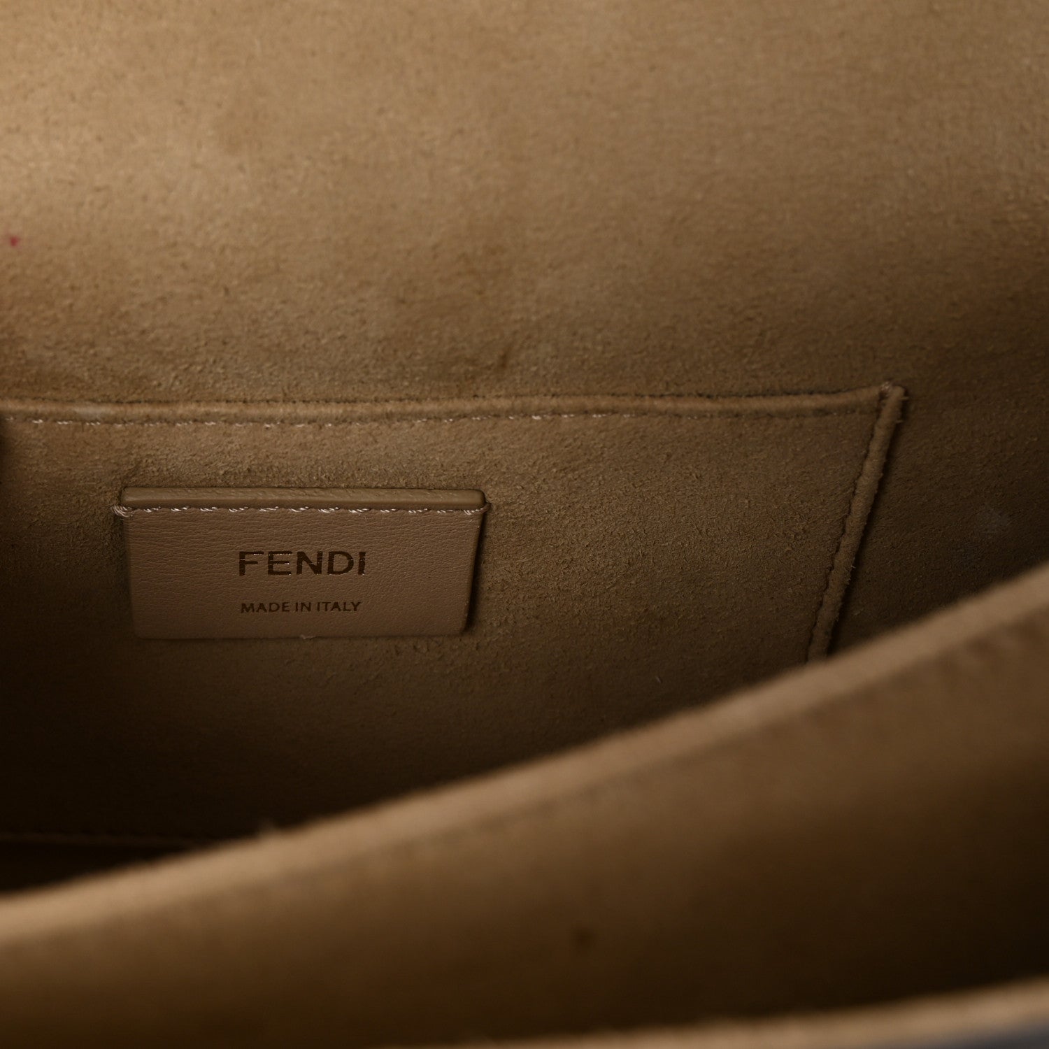 Fendi Vitello Liberty Velvet FF 1974 Hearts Padlock Embroidered Kan I Shoulder Bag Fango Multicolor 6 of 10