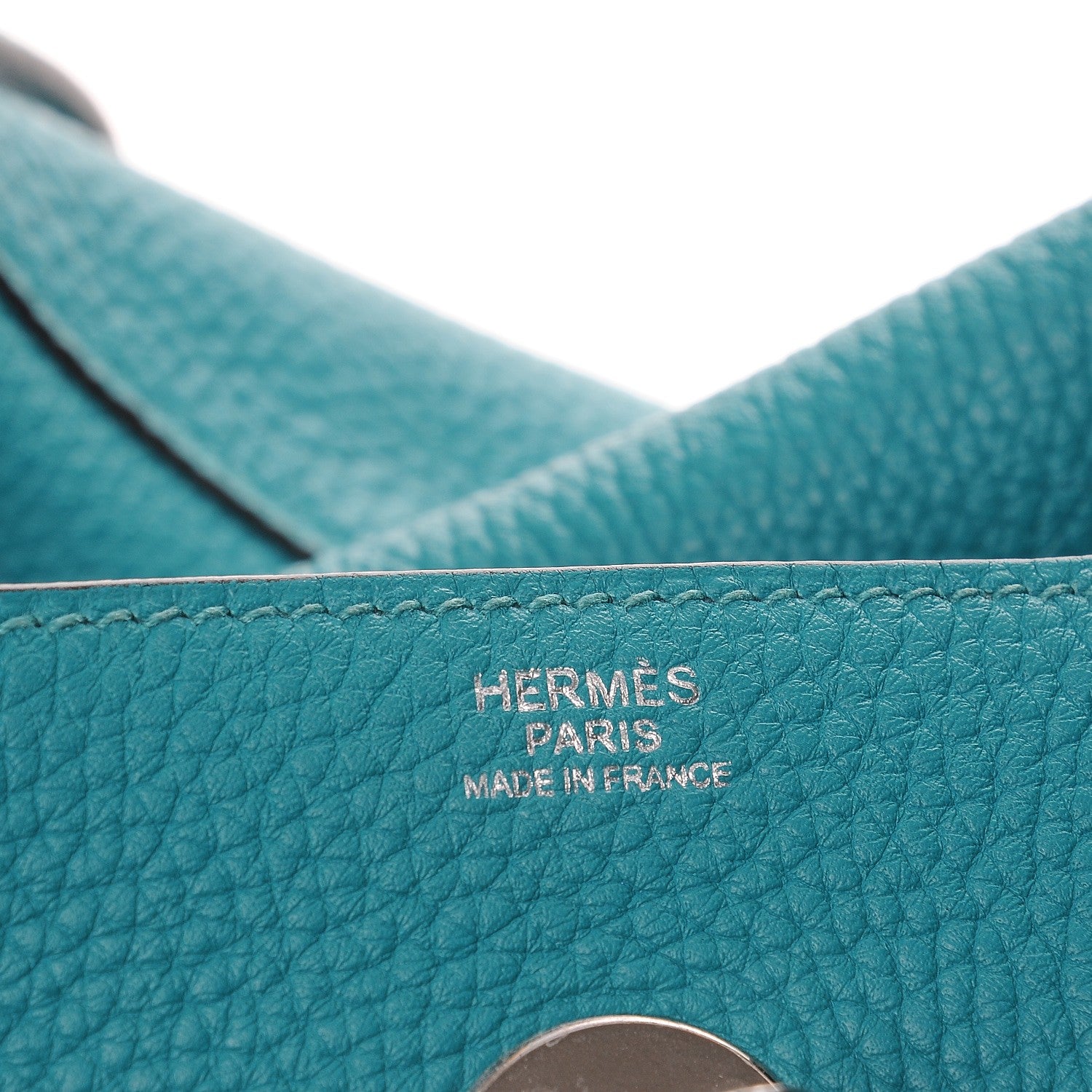 Hermes Taurillon Clemence Lindy 26 Bleu Paon 6 of 7