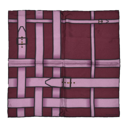 Burberry Silk Buckle Print Square Scarf Pink 1 of 4