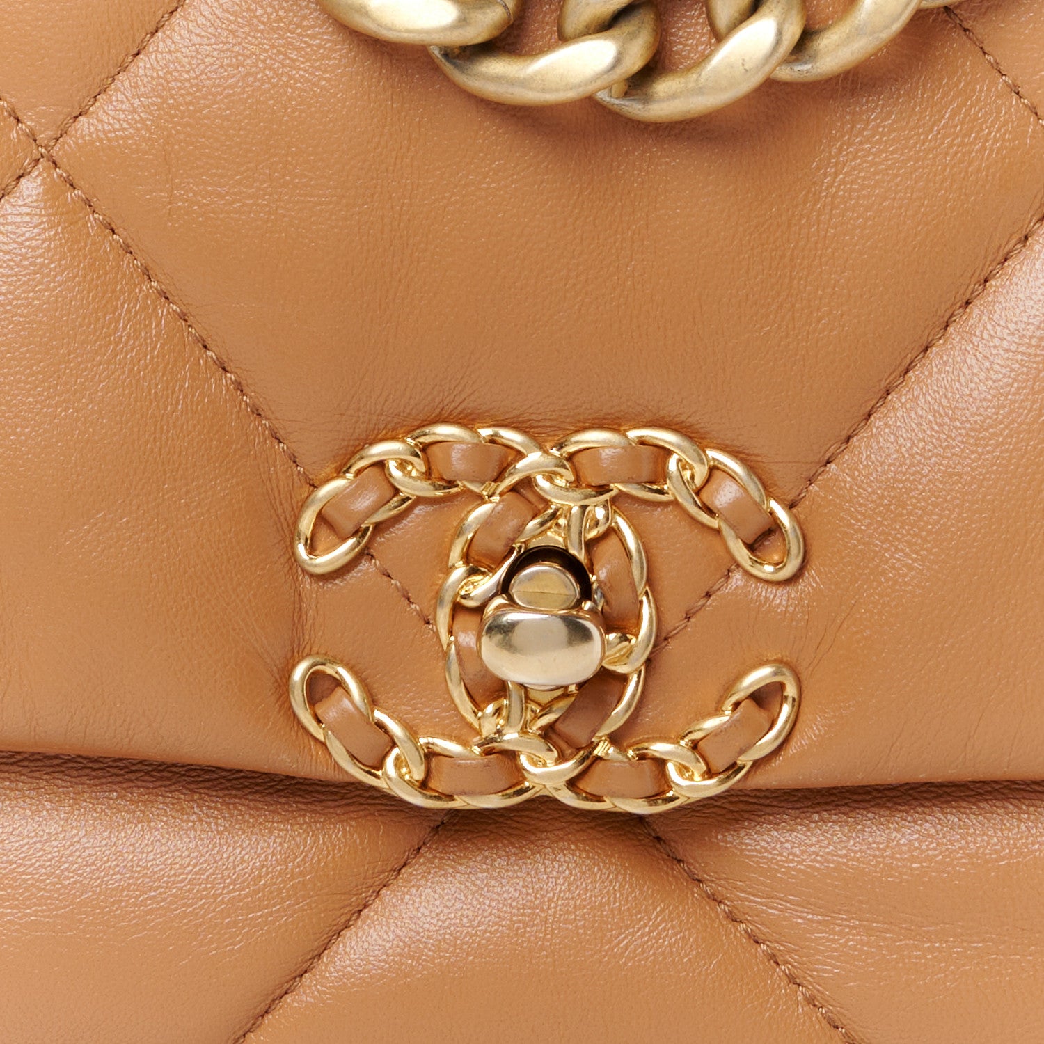 Chanel Lambskin Quilted Medium Chanel 19 Flap Brown 8 of 10