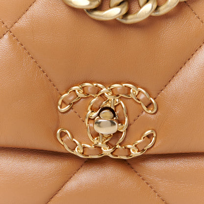 Chanel Lambskin Quilted Medium Chanel 19 Flap Brown 8 of 10
