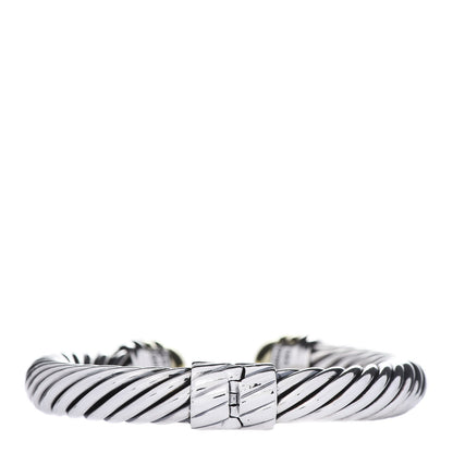 David Yurman Sterling Silver 14K Yellow Gold 10mm Cable Classics Bracelet 3 of 4