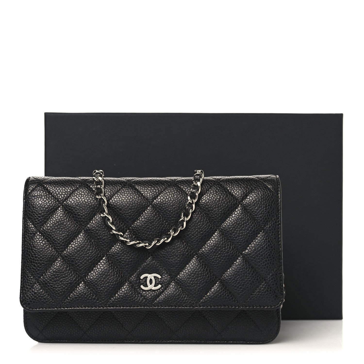 Chanel Caviar Quilted Wallet on Chain WOC Black 12 of 12