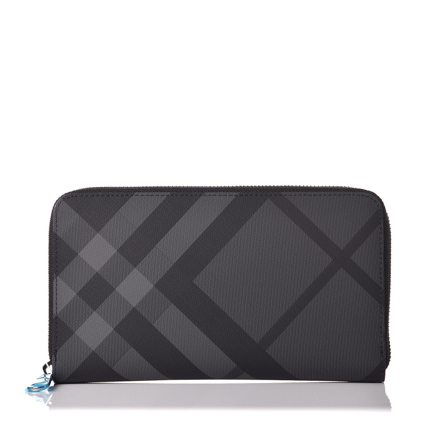 London Check Large Zip Around Wallet Charcoal