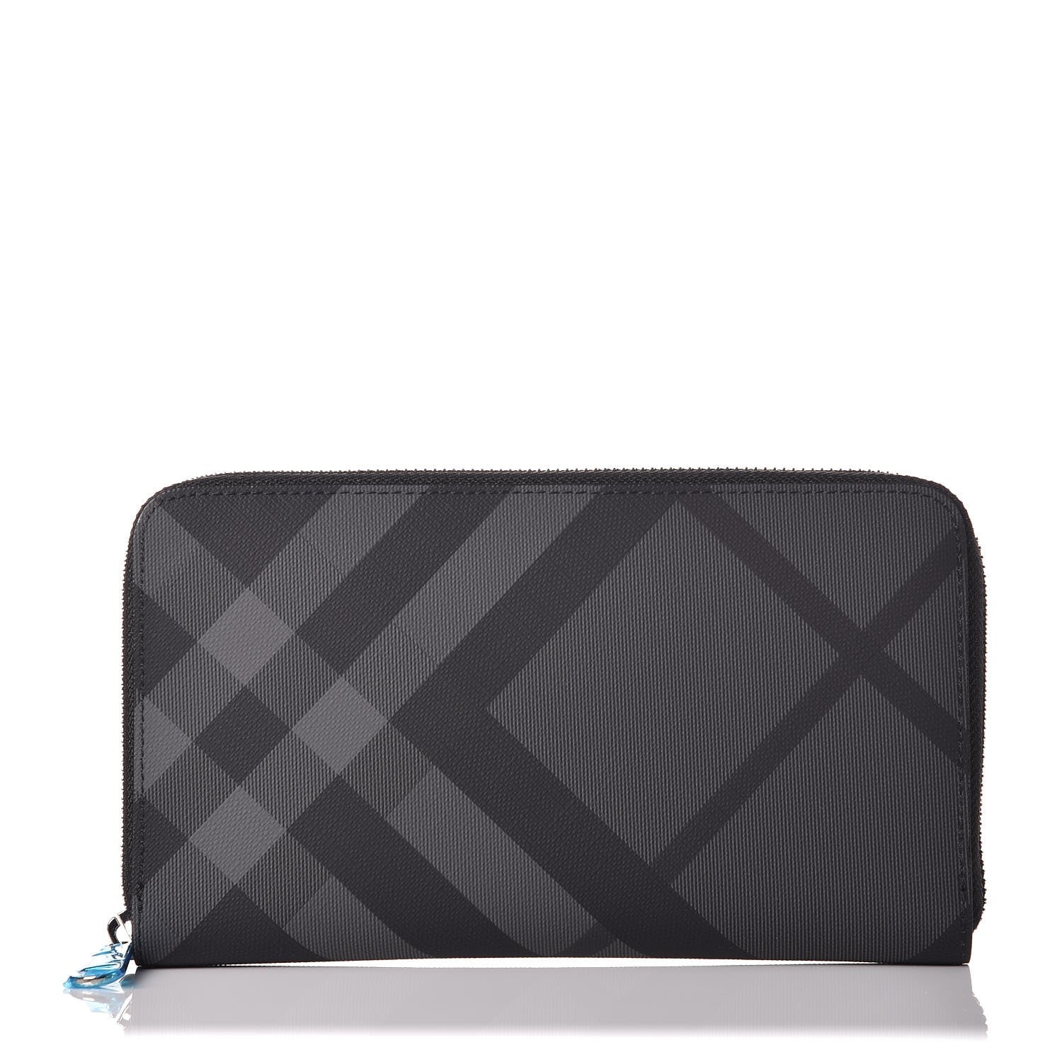 Burberry London Check Large Zip Around Wallet Charcoal 1 of 11