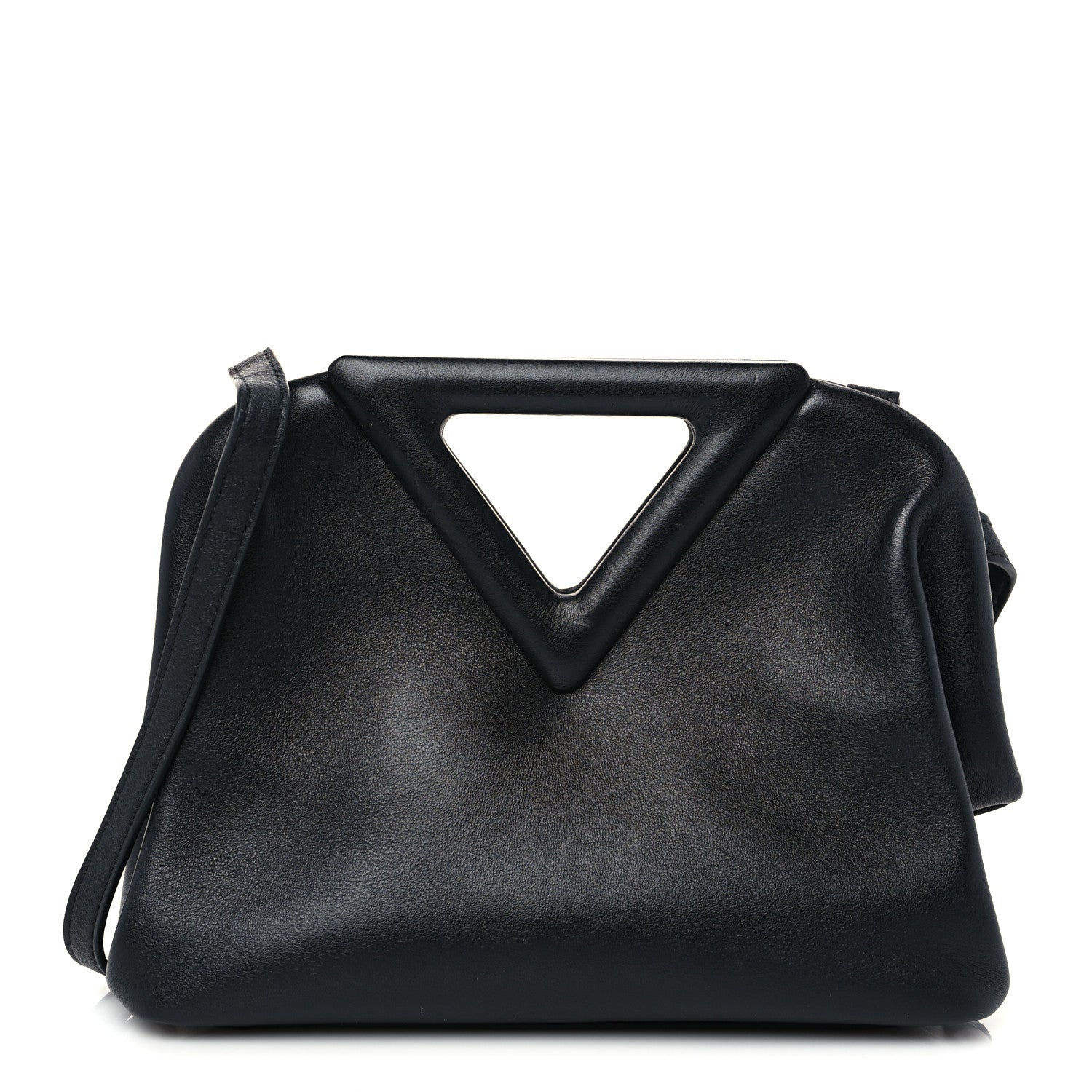 Bottega Veneta Calfskin Small The Point Triangle Bag Black 1 of 8