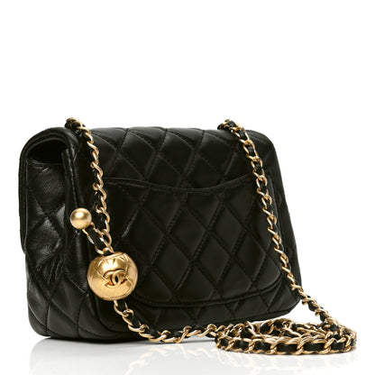 Chanel Lambskin Quilted Mini Pearl Crush Flap Black 2 of 4