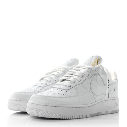 Louis Vuitton X NIKE AIR FORCE 1 Calfskin Monogram Mens Low Top Sneakers 9 White 3 of 10