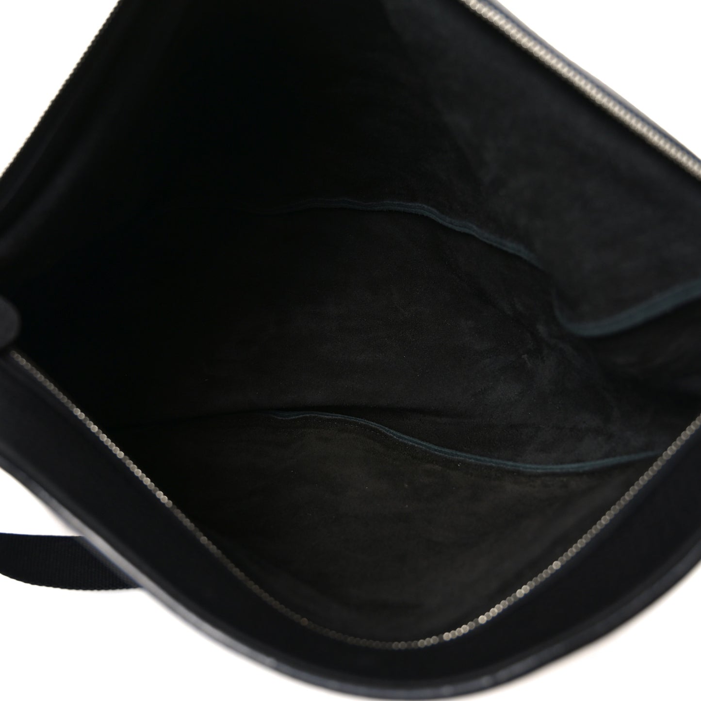 Grained Calfskin Large Slouchy Banana Bag Black