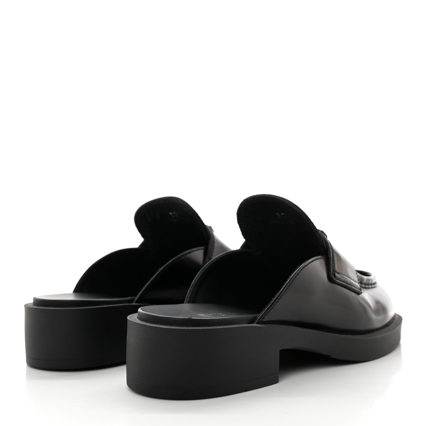 Spazzolato Triangle 40mm Loafer Mules 37 Black