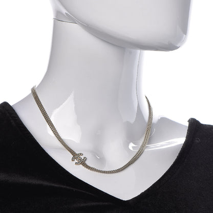 Chanel Crystal CC Necklace Gold 2 of 7