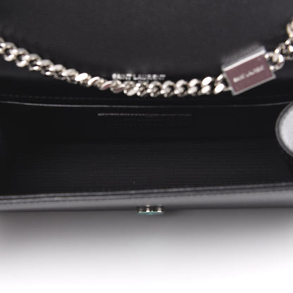 Saint Laurent Grain De Poudre Small Monogram Kate Satchel Black 4 of 9