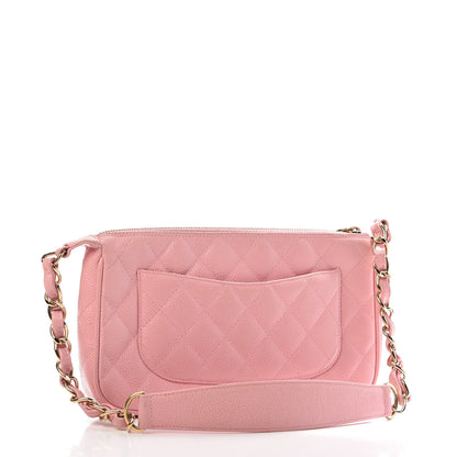 Chanel Caviar Quilted Pochette Pink 3 of 10