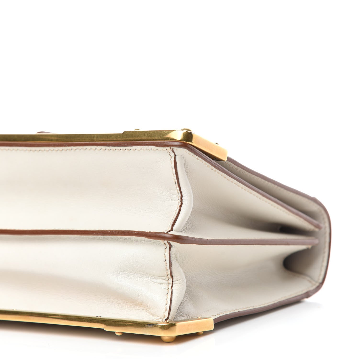 Prada City Calf Saffiano Laser Cut Cahier Bag Talco 7 of 9