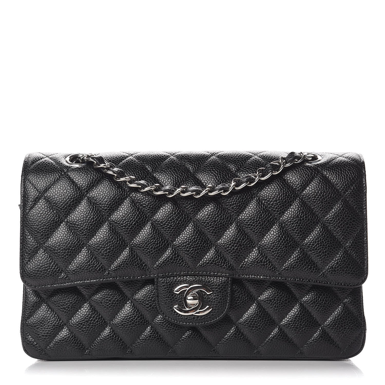 Chanel Caviar Quilted Medium Double Flap Black 1 of 14