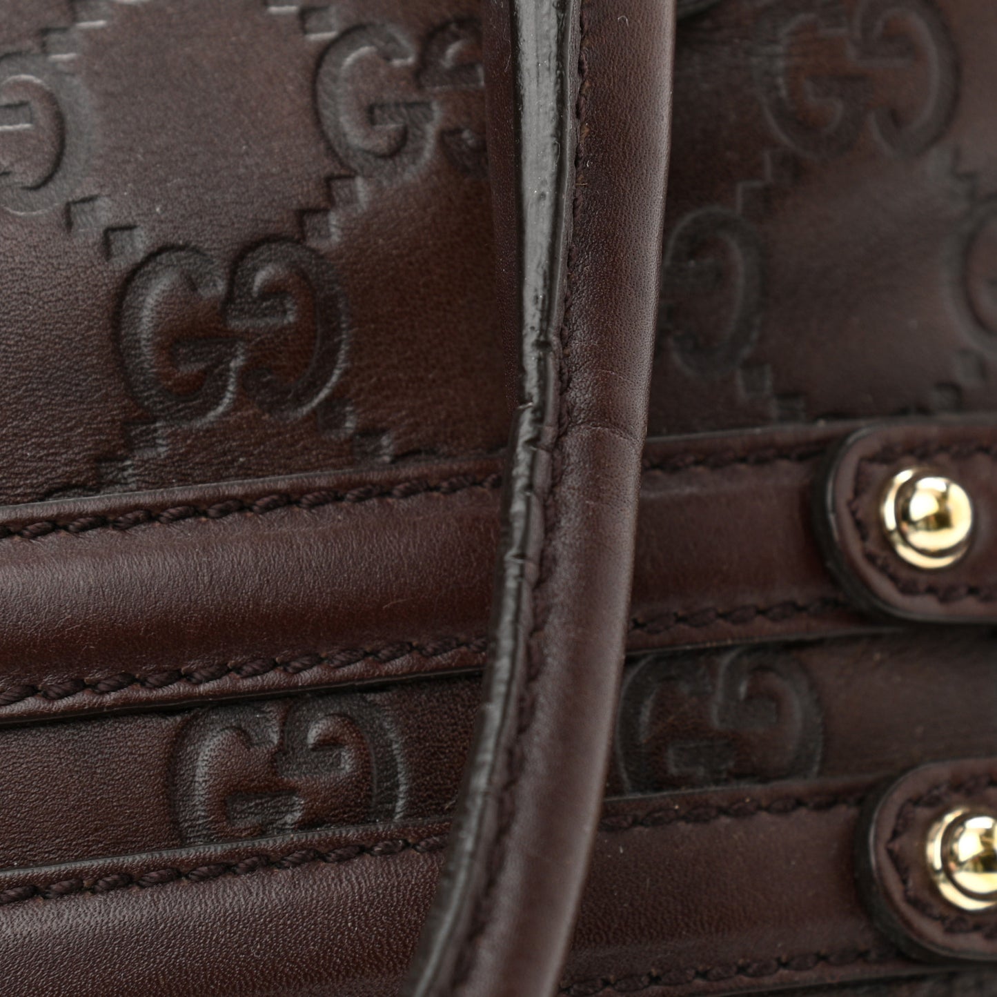 Guccissima Large Wave Boston Dark Brown