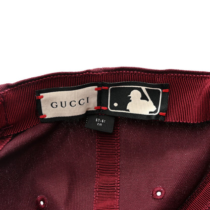 Gucci X MLB Cotton NY Yankees Baseball Hat 57-61 Lacquer 9 of 11