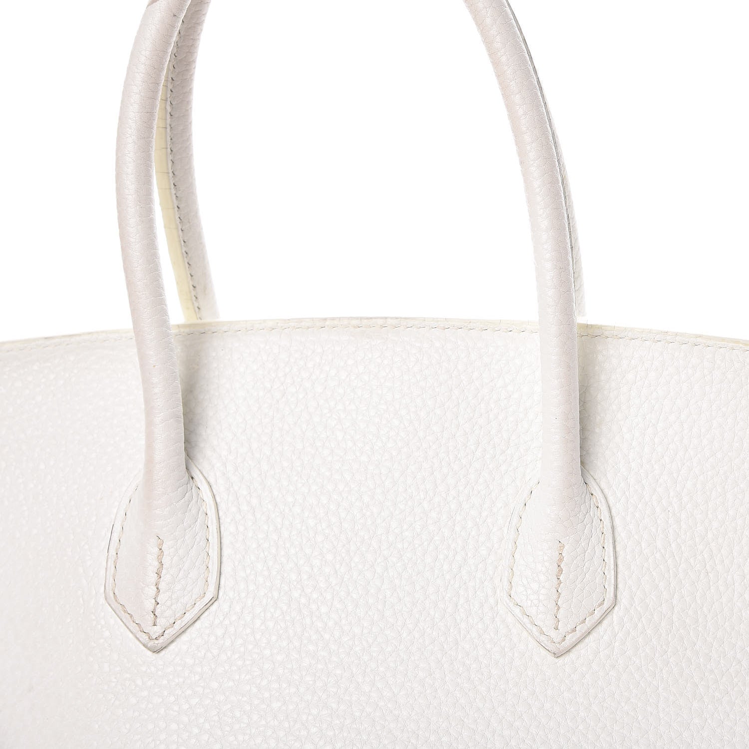 Hermes Taurillon Clemence Birkin 35 White 10 of 17